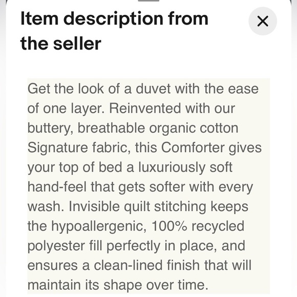 INCREDIBLE DEAL! BOLL & BRANCH 3 Piece Comforter Set NWT!  Full/Queen - Picture 5 of 10